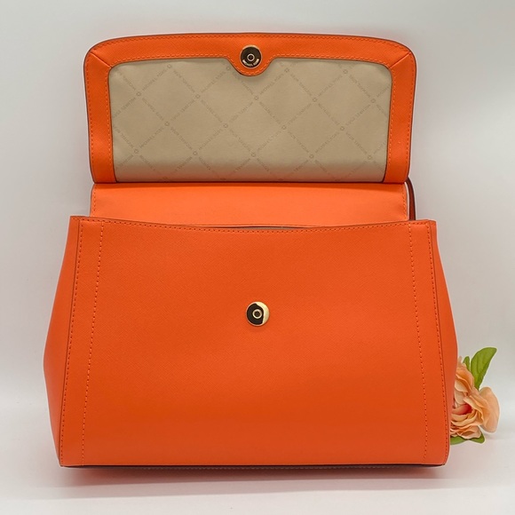 MICHAEL KORS TALIA LARGE TH SATCHEL CLEMENTINE - Picture 4 of 16